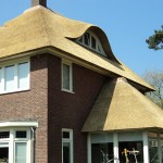 rietdekker Apeldoorn_Rieten dak - Villa Apeldoorn zijkant